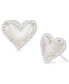 ფოტო #1 პროდუქტის Stone Heart Stud Earrings