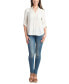 ფოტო #3 პროდუქტის Juniors' Collared Roll-Tab 3/4-Sleeve Shirt