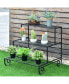 Фото #3 товара 3 Tier Outdoor Metal Plant Stand Flower Planter Garden Display