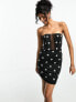 Фото #3 товара ASOS DESIGN bandeau embellished mini dress in black