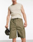 Фото #4 товара Weekday loose fit cargo shorts in khaki