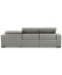 Фото #17 товара Nevio 115" 3-Pc. Leather Sectional with 2 Power Recliners, Headrests and Chaise, Created For Macy's