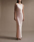 Women's Open-Back Satin-Effect Dress