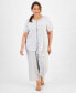 Фото #4 товара Plus Size 2-Pc. Cotton Button-Down Pajamas Set, Created for Macy's