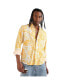 Фото #1 товара Men's EcoLiva Yellow Contrast Botanical Shirt