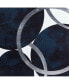 Фото #4 товара Celestial Orbit Navy Silver Foil Abstract 2-Piece Canvas Wall Art Set