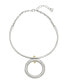 ფოტო #1 პროდუქტის Two-Tone Open Circle Pendant Wire Necklace