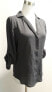 Halston Heritage Spread Collar Button down Blouse Shirt Long sleeve Charcoal XS