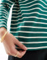 Фото #2 товара Stradivarius oversized striped t-shirt in green