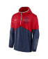 Men's Red and Navy Boston Red Sox Overview Half-Zip Hoodie Jacket