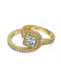 ფოტო #2 პროდუქტის 1CT Square Solitaire Cubic Zirconia Brilliant Princess Cut Halo CZ Pave Milgrain Eternity Band Anniversary Engagement Wedding Ring Set Sterling Silver