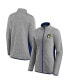 Women's Heathered Charcoal Milwaukee Brewers Primary Logo Fleece Full-Zip Jacket