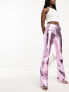 Фото #1 товара Missyempire metallic straight leg trousers in pink