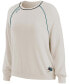 Women's Oatmeal San Jose Sharks Raglan Pullover Sweatshirt Pants Lounge Set