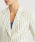 Фото #3 товара Women's Striped Cotton-Blend Blazer