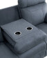White Label Nadia 85" Double Reclining Sofa with Drop-Down Cup Holders
