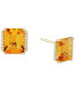 ფოტო #1 პროდუქტის Citrine (4-1/3 ct. t.w.) & Diamond (1/10 ct. t.w.) Stud Earrings in 14k Gold