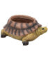 Фото #1 товара Садовый горшок Teddy the Tortoise Sunnydaze Decor 11 дюймов из полирезина для внутреннего/наружного использования