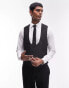 Topman slim tux suit waistcoat in black Черный, Chest 34 Regular - Chest 34 - фото #1