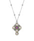 Фото #1 товара Symbols of Faith pewter Cross Round Crystals Necklace