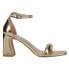 Фото #1 товара Chinese Laundry Velma Heels Metallic Block Heels Womens Gold Casual Sandals BVM
