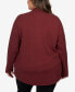 Фото #2 товара Plus Size Solid Shacket Sweater