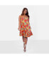 Фото #1 товара Plus Size Island Dream Tropical Print Shift Mini Dress