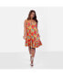 Plus Size Island Dream Tropical Print Shift Mini Dress