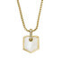 Heritage Crest Mother of Pearl Gold-Tone Stainless Steel Chain Necklace