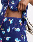 Chelsea Peers cute sealife short pyjama set in navy