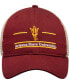 Фото #4 товара Men's Maroon Arizona State Sun Devils Split Bar Trucker Adjustable Hat