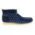 Фото #2 товара Clarks Wallabee Boot 26169152 Mens Blue Suede Lace Up Chukkas Boots
