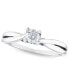 ფოტო #1 პროდუქტის Diamond 1/2 ct. t.w. Solitaire Engagement Ring in 14k White or Yellow Gold