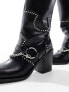 Public Desire Nashville knee boot with hardware in black