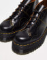 Фото #4 товара Dr Martens Church quad 5 eye boots in black vintage smooth leather