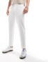 ASOS DESIGN wide fit suit trousers in white