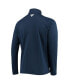 Фото #4 товара Men's Navy West Virginia Mountaineers Terminal Tackle Fleece Raglan Omni-Shade Quarter-Zip Jacket