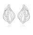 Sparkling silver earrings with cubic zirconia SC482