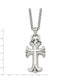 Фото #3 товара Chisel antiqued and Polished Cross Pendant on a Spiga Chain Necklace