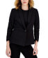 ფოტო #2 პროდუქტის Women's Ruched-Sleeve One-Button Blazer