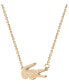 Фото #1 товара Carnation Gold Tone Crocodile Necklace