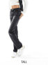 Фото #1 товара Stradivarius Tall straight leg jean in black wash