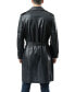 ფოტო #2 პროდუქტის Men Xander Classic Leather Long Trench Coat