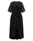 ფოტო #3 პროდუქტის Plus Size Enthral Me Wrap Maxi Dress