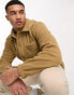 Threadbare borg button up shacket in camel M - фото #6