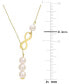 ფოტო #4 პროდუქტის Cultured Freshwater Pearl (8-9mm) Infinity 18" Lariat Necklace in 18k Gold-Plated Sterling Silver