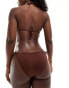 ASOS DESIGN Maya mix & match tie side bikini bottom in chocolate brown