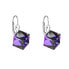 Stylish earrings with Swarovski crystals 31028.5 heliotrope