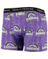 Men's Black and Purple Colorado Rockies Super Fit 2-Pack Boxer Briefs Set