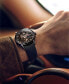 Фото #5 товара Men's Swiss Automatic Freelancer 1212 Black Leather Strap Watch 42mm